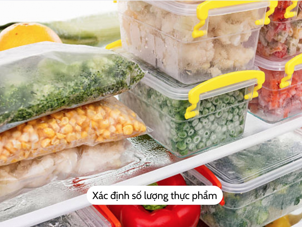 Xác định số lượng thực phẩm