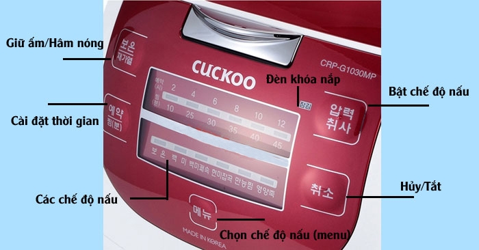 Hướng dẫn sử dụng nồi cơm Cuckoo tiếng Hàn dễ hiểu