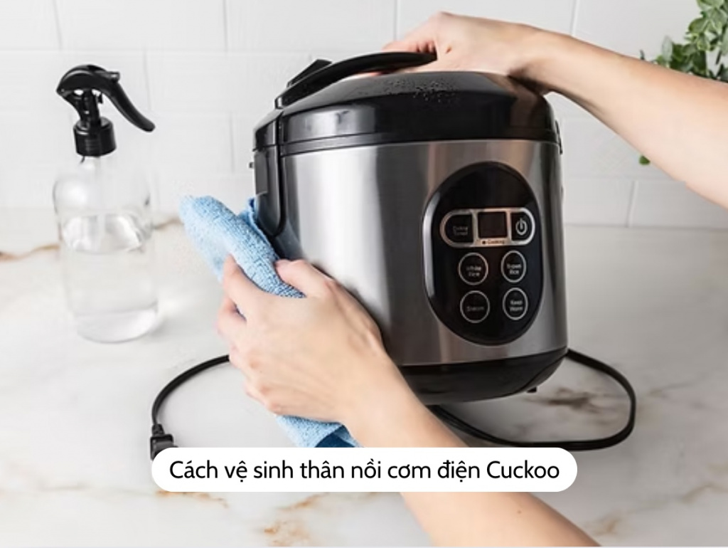 Cách vệ sinh thân nồi cơm điện