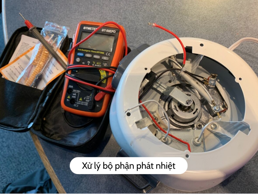 Xử lý bộ phận phát nhiệt