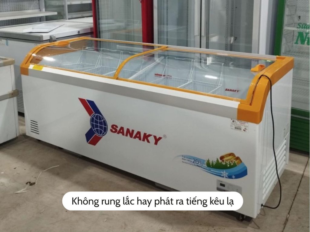 Không rung lắc hay phát ra tiếng kêu lạ
