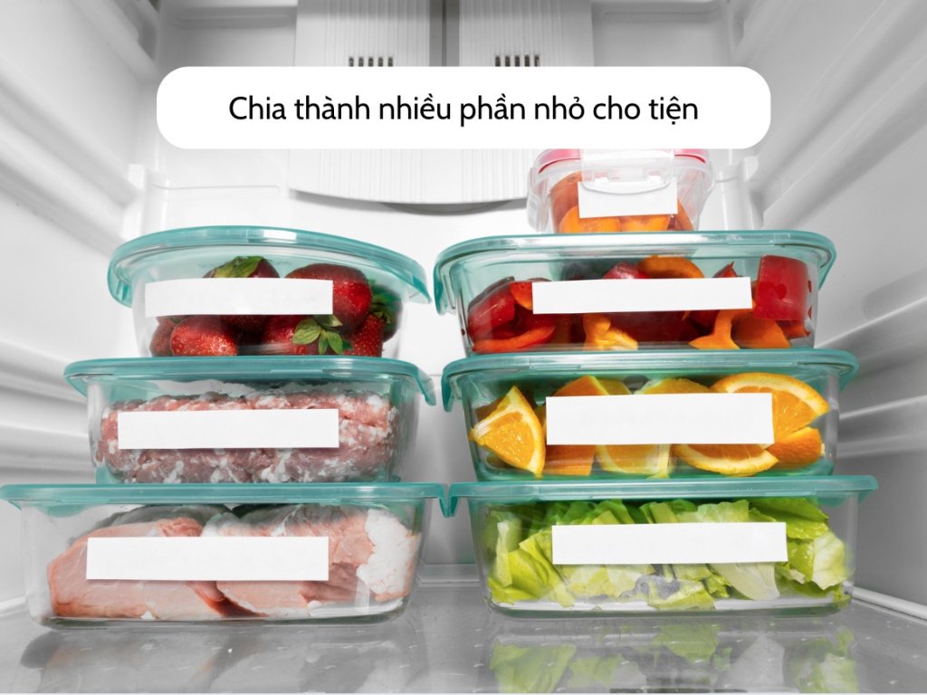 Chia thành nhiều phần nhỏ cho tiện
