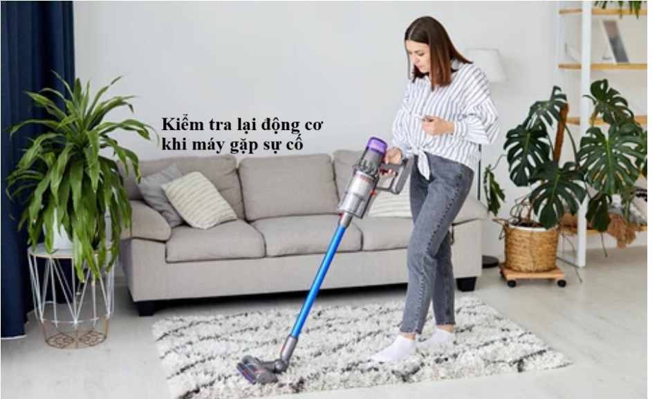  Kiểm tra lại động cơ khi máy gặp sự cố