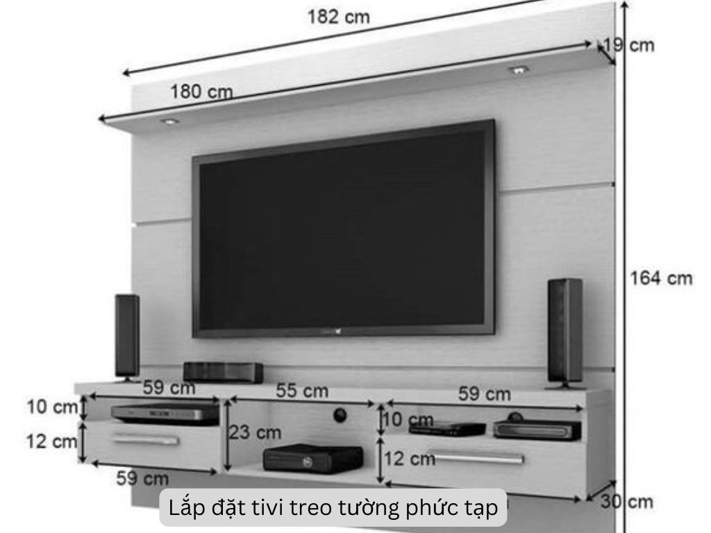Lắp đặt tivi treo tường phức tạp