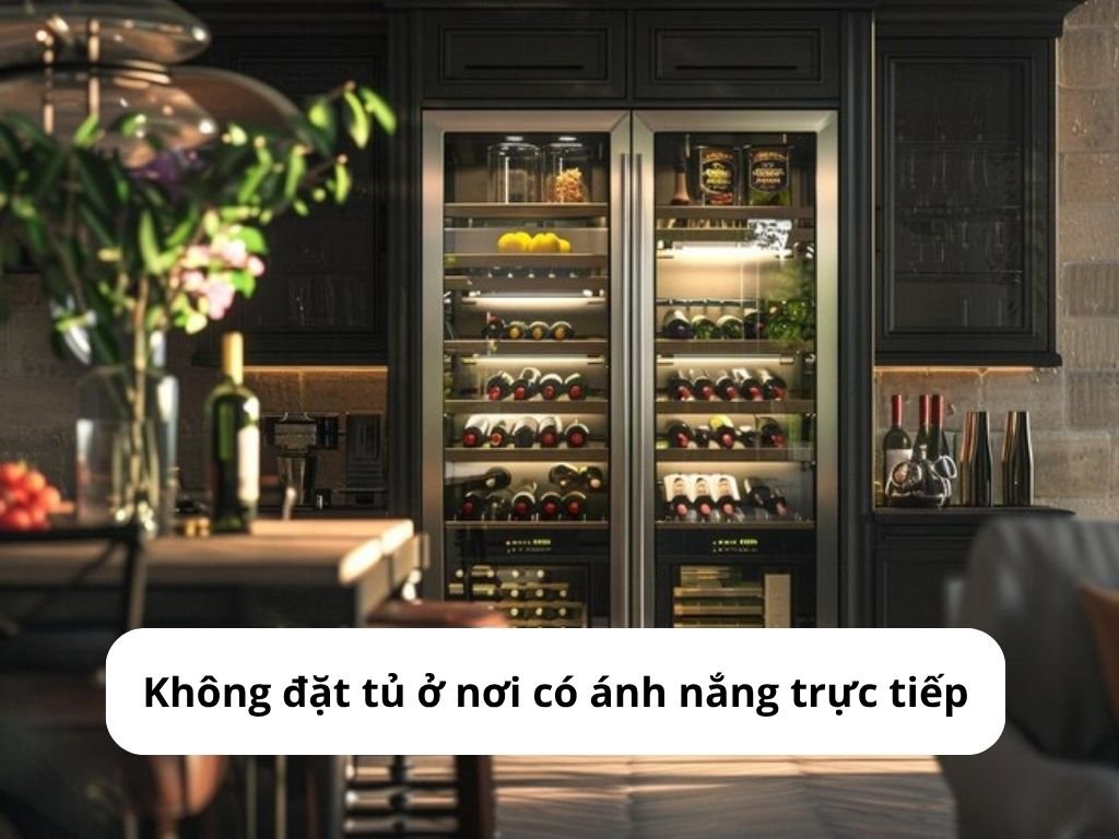 Không để tủ ở nơi có ánh nắng