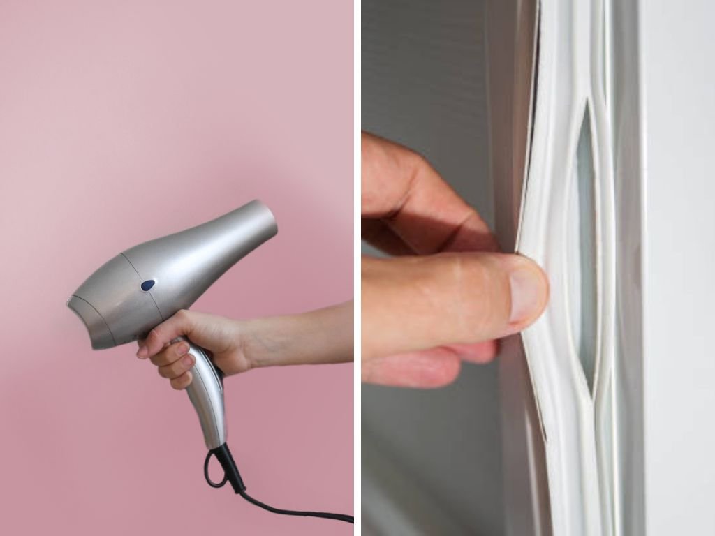 Sử dụng máy sấy tóc làm co gioăng cao su